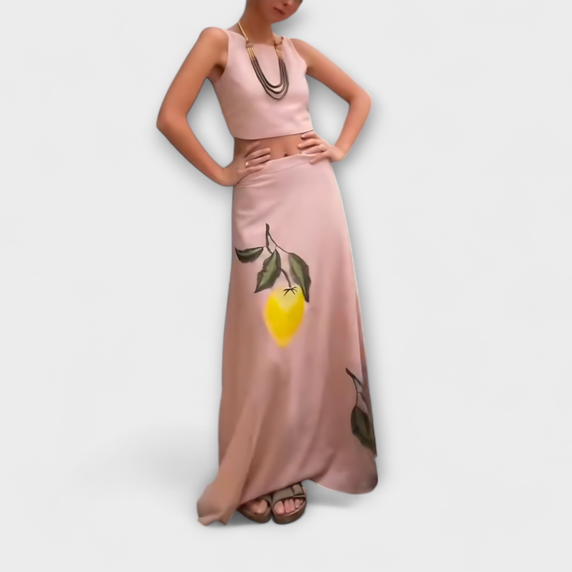 Cosima - Midi krilo s potiskom Amalfi