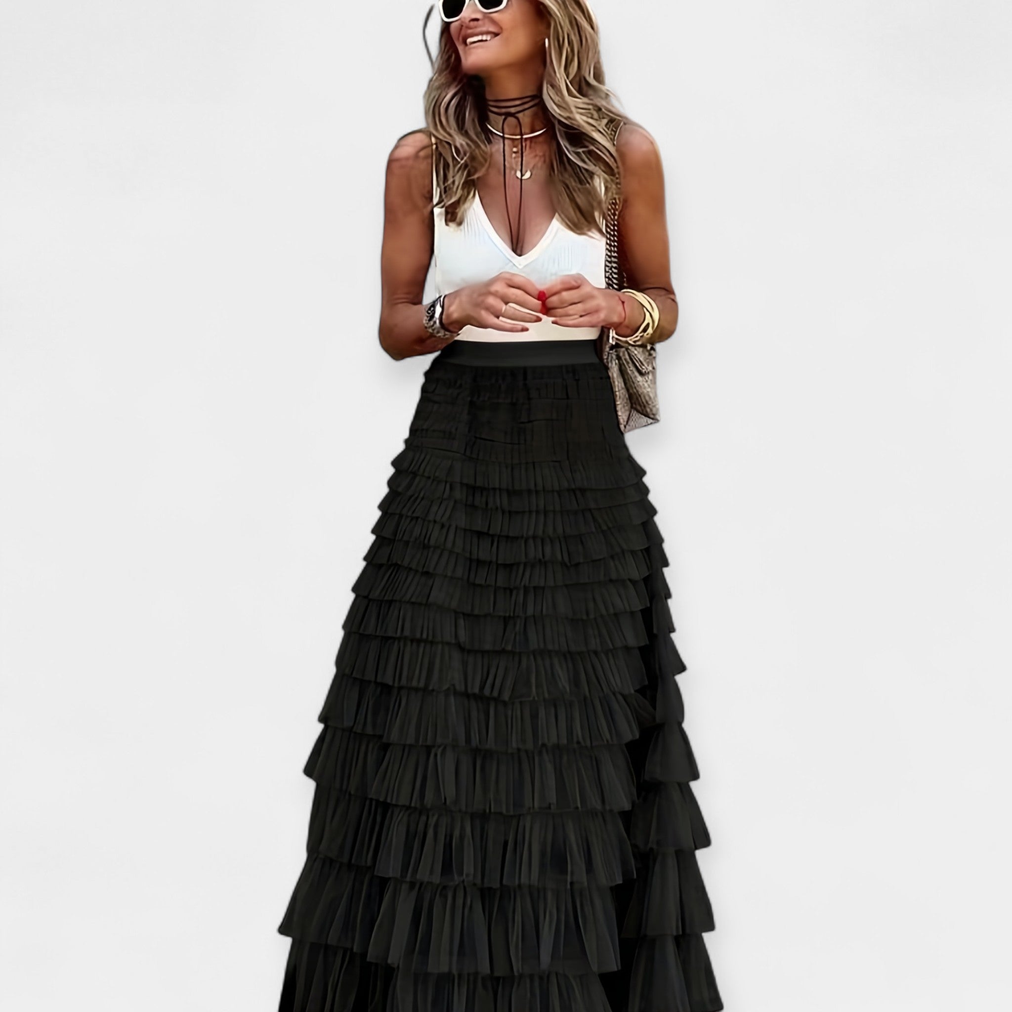 Valerie - Boho Krilo z Mrežastim Satenskim Robom