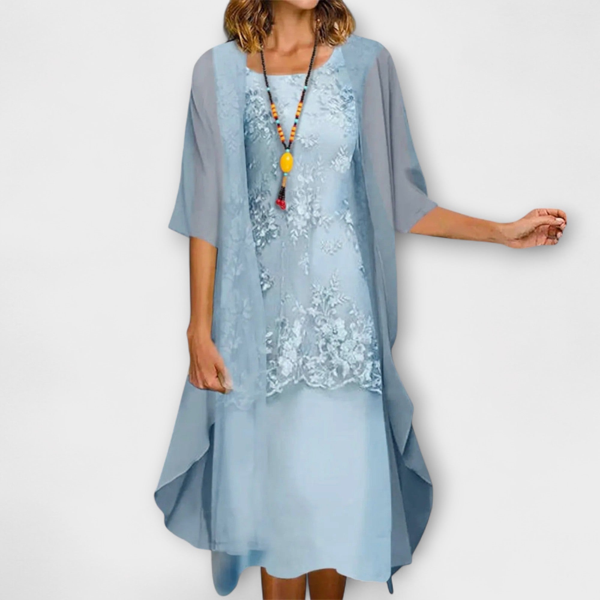 Danielle - Elegantne Dvodelne Šifonaste Obleke